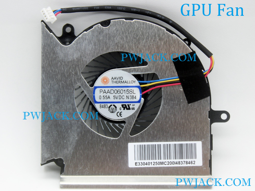 (image for) MSI GE63 GL63 GV63 8SD 8SDK 8SE 8SEK 8SF 8SG 9SD 9SDK 9SE 9SEK 9SF 9SG MS-16P7 CPU GPU Fan